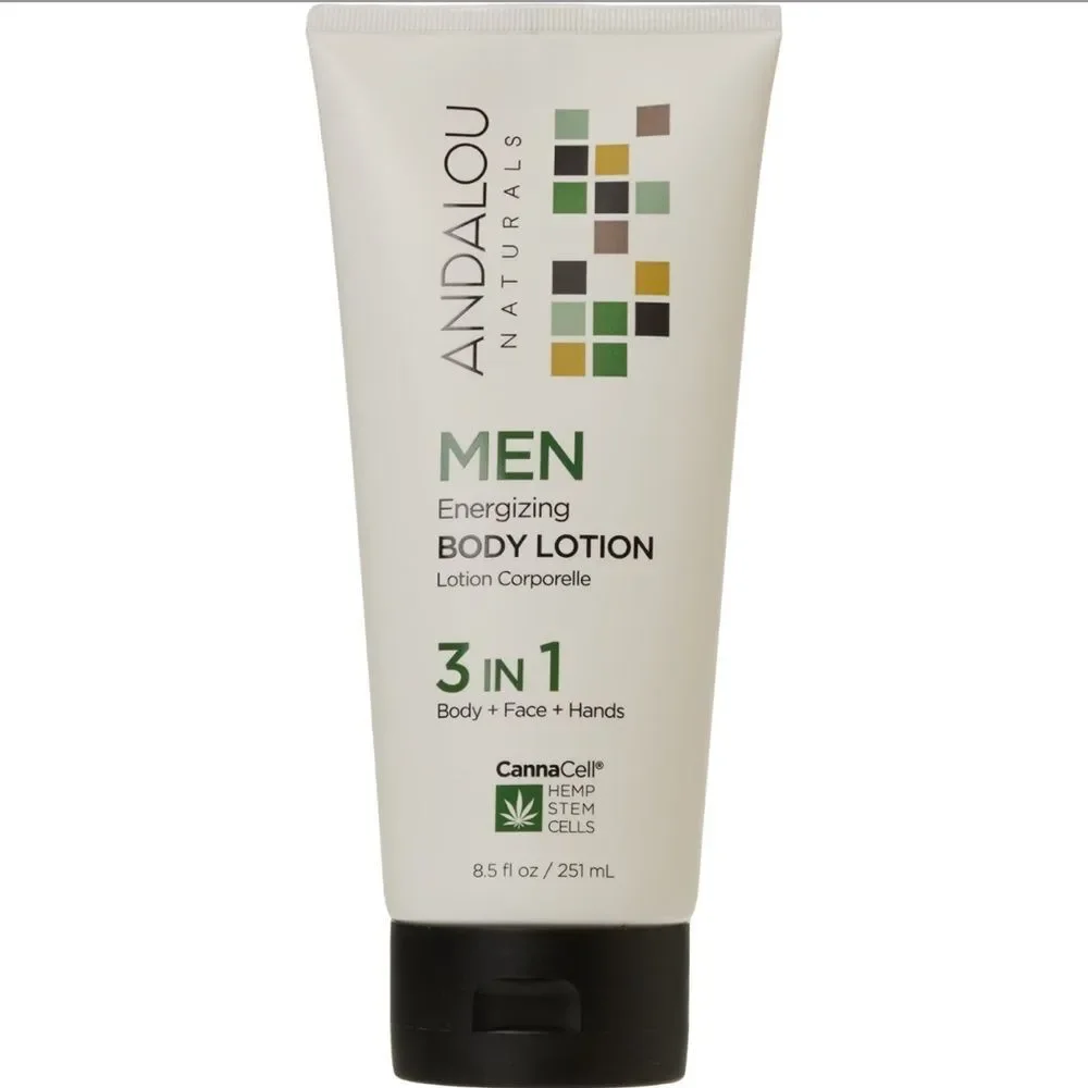 ANDLOU Naturals Men’s Body Face Hands Energizing Conditioning Lotion